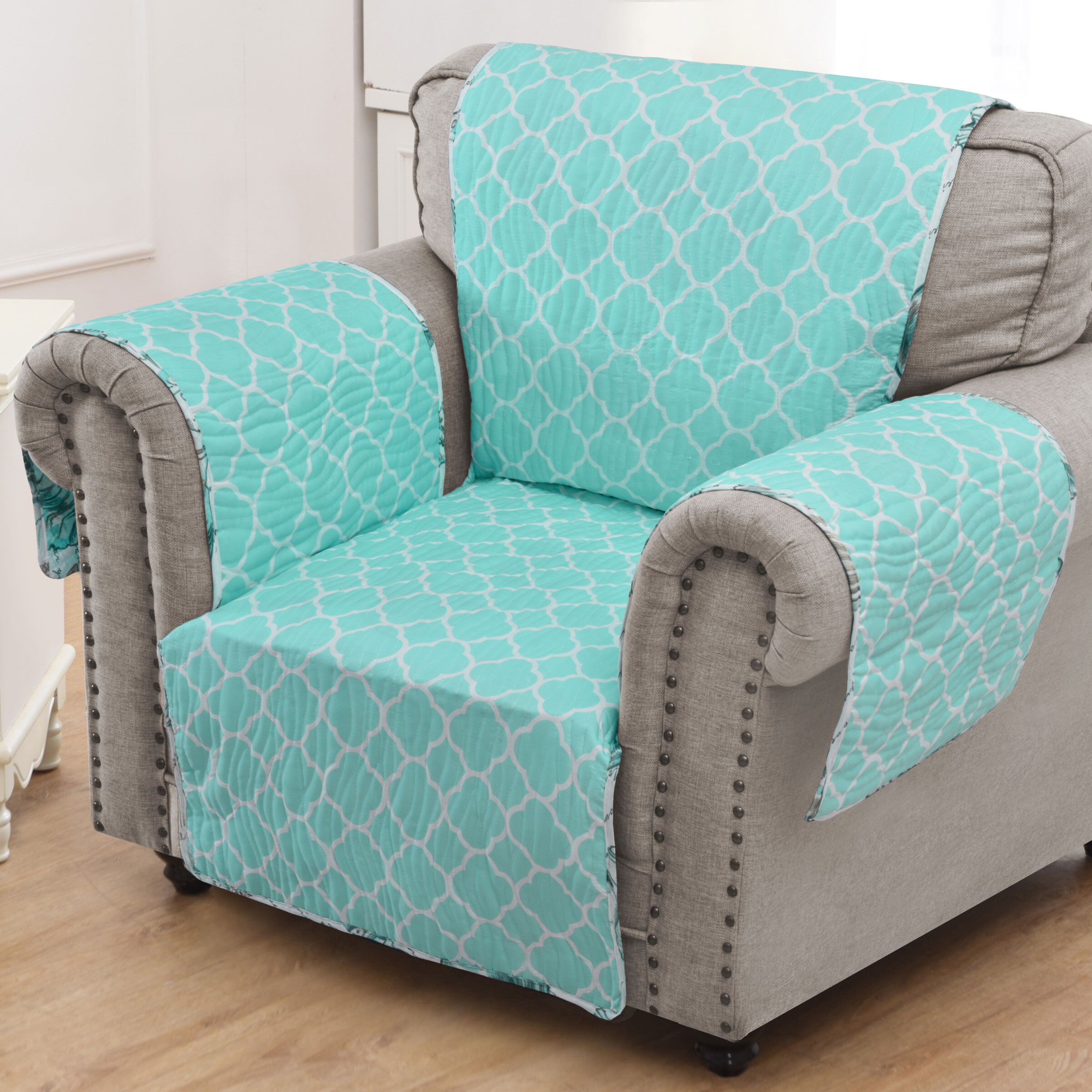 Cruz Armchair Furniture Protector, WHITE, alternate image number 2