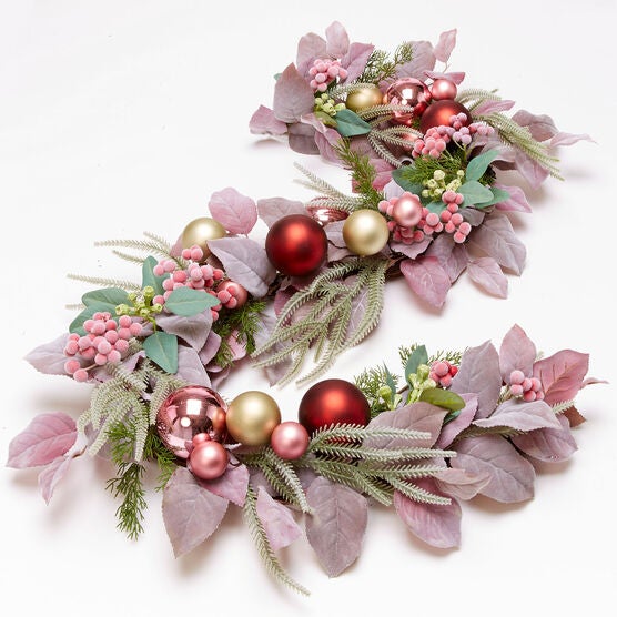 Blush Christmas Garland, PINK MULTI Blush Christmas Garland, PINK MULTI