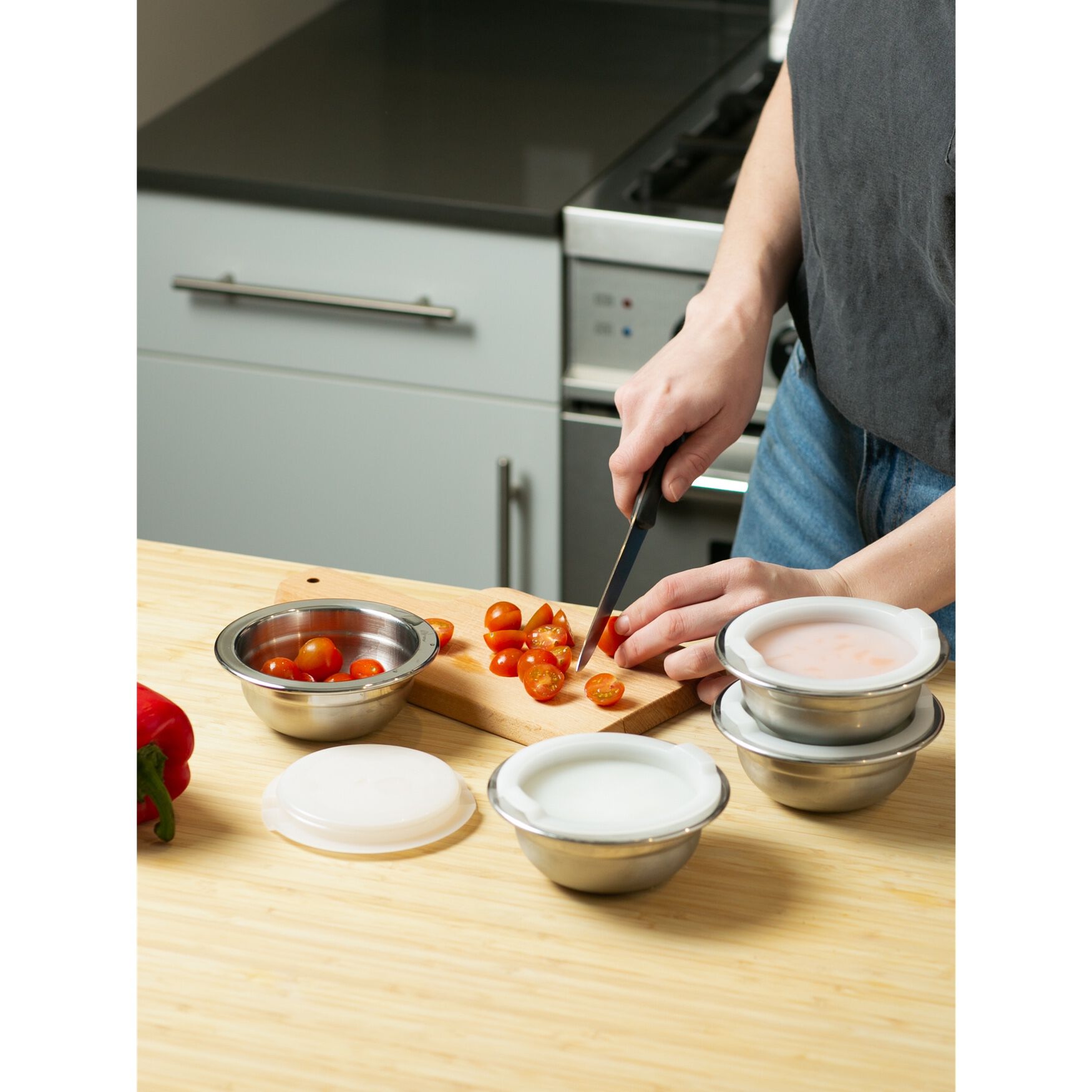 Prep Bowls With Lids, Set of 4, , alternate image number 3