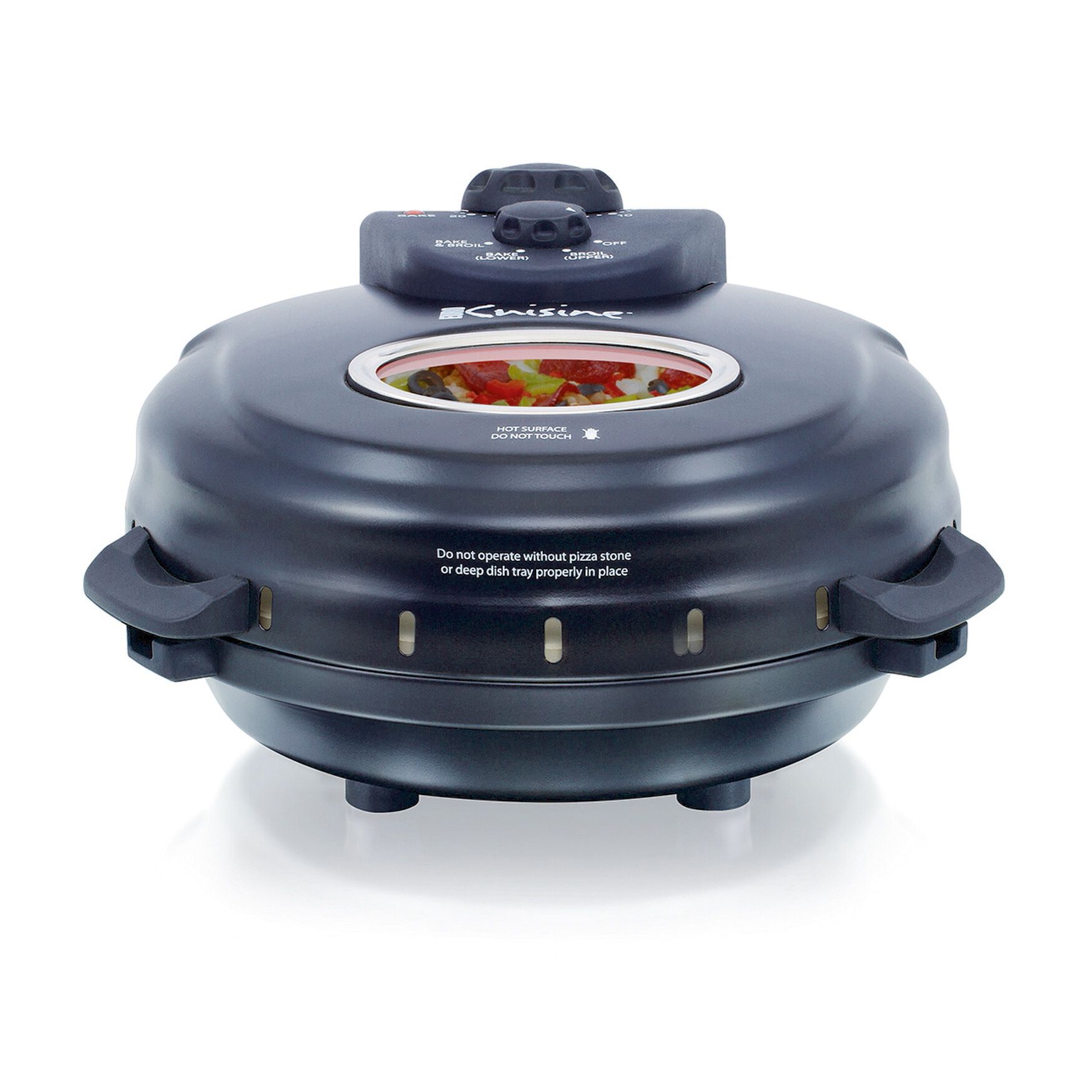 Euro Cuisine 12 inches Rotating Pizza Maker with Stone & Baking Pan, , alternate image number 5