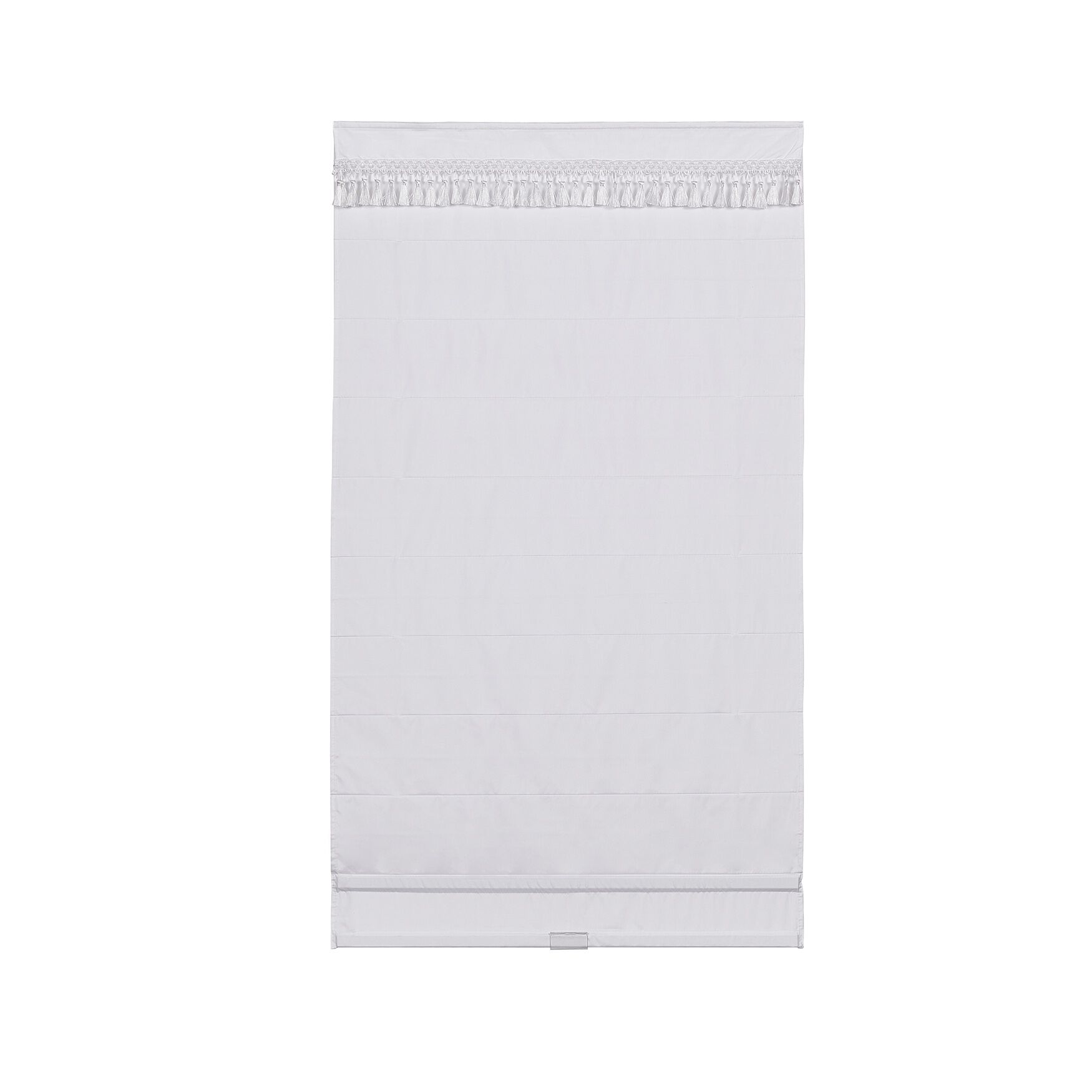 Cordless Tassel Trim Valance Flat Roman Shade, , alternate image number 2