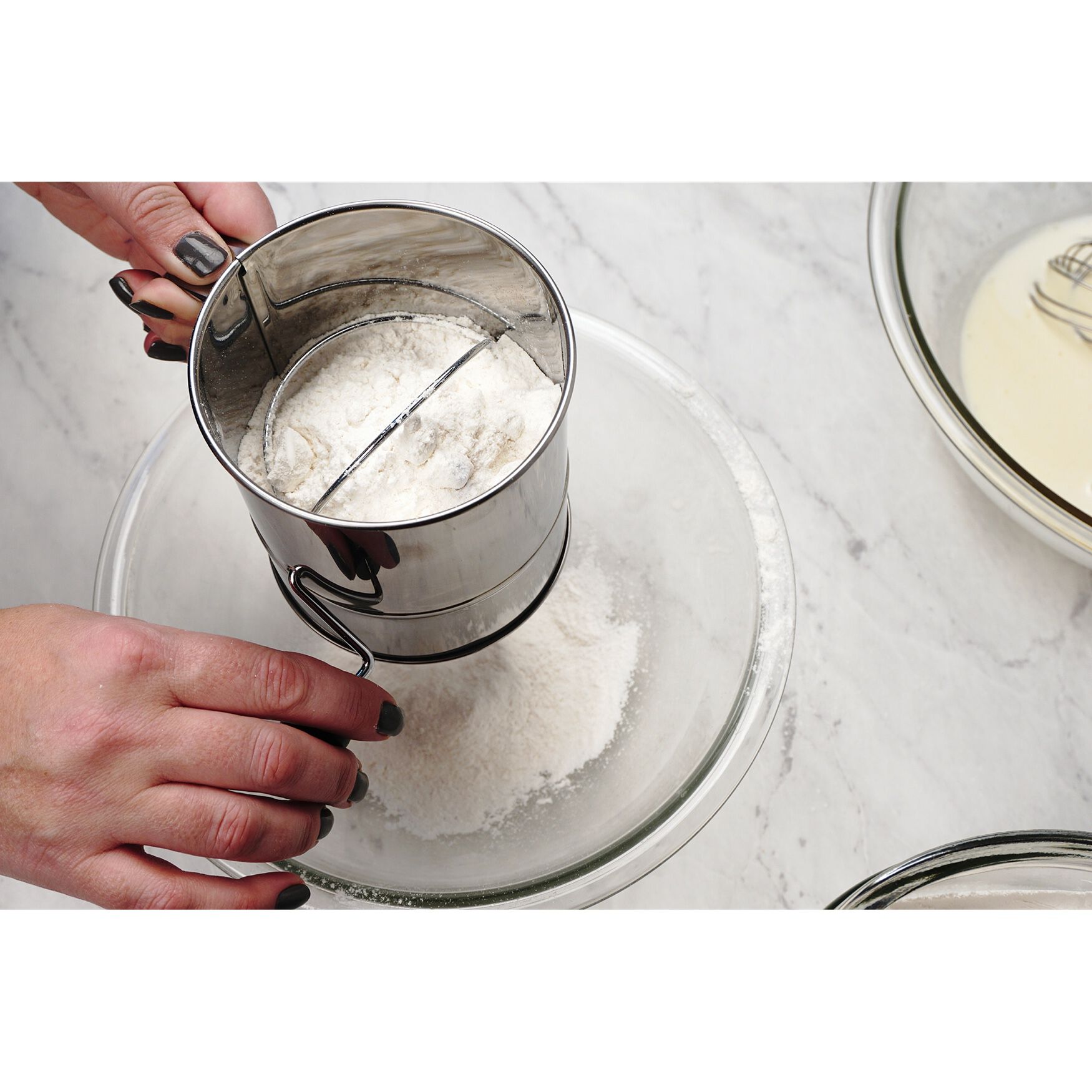 Crank Style Stainless Steel 3 Cup Flour Sifter Swimsuits For All