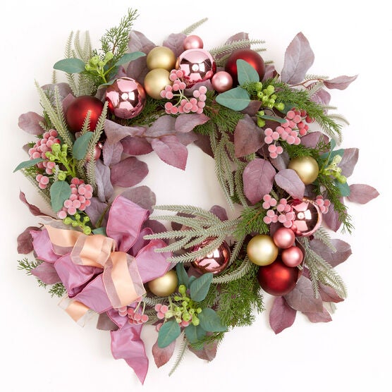 Blush Christmas Wreath, PINK MULTI Blush Christmas Wreath, PINK MULTI
