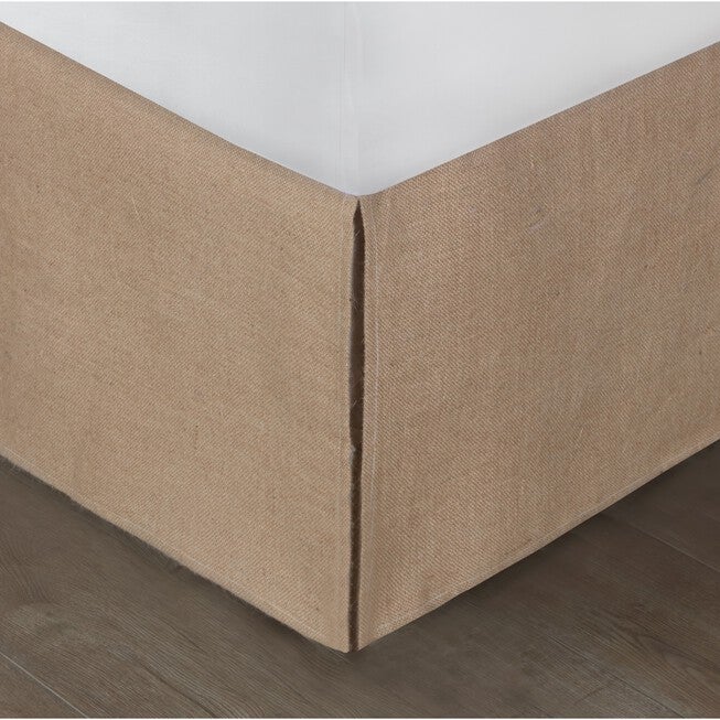 Burlap Bed Skirt 15 inches, NATURAL, hi-res image number null