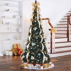 Fully Decorated Pre-Lit 7½’ Pop-Up Christmas Tree