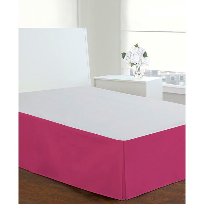 Luxury Hotel Classic Tailored 14 inches Drop Pink Bed Skirt, , on-hover image number 1