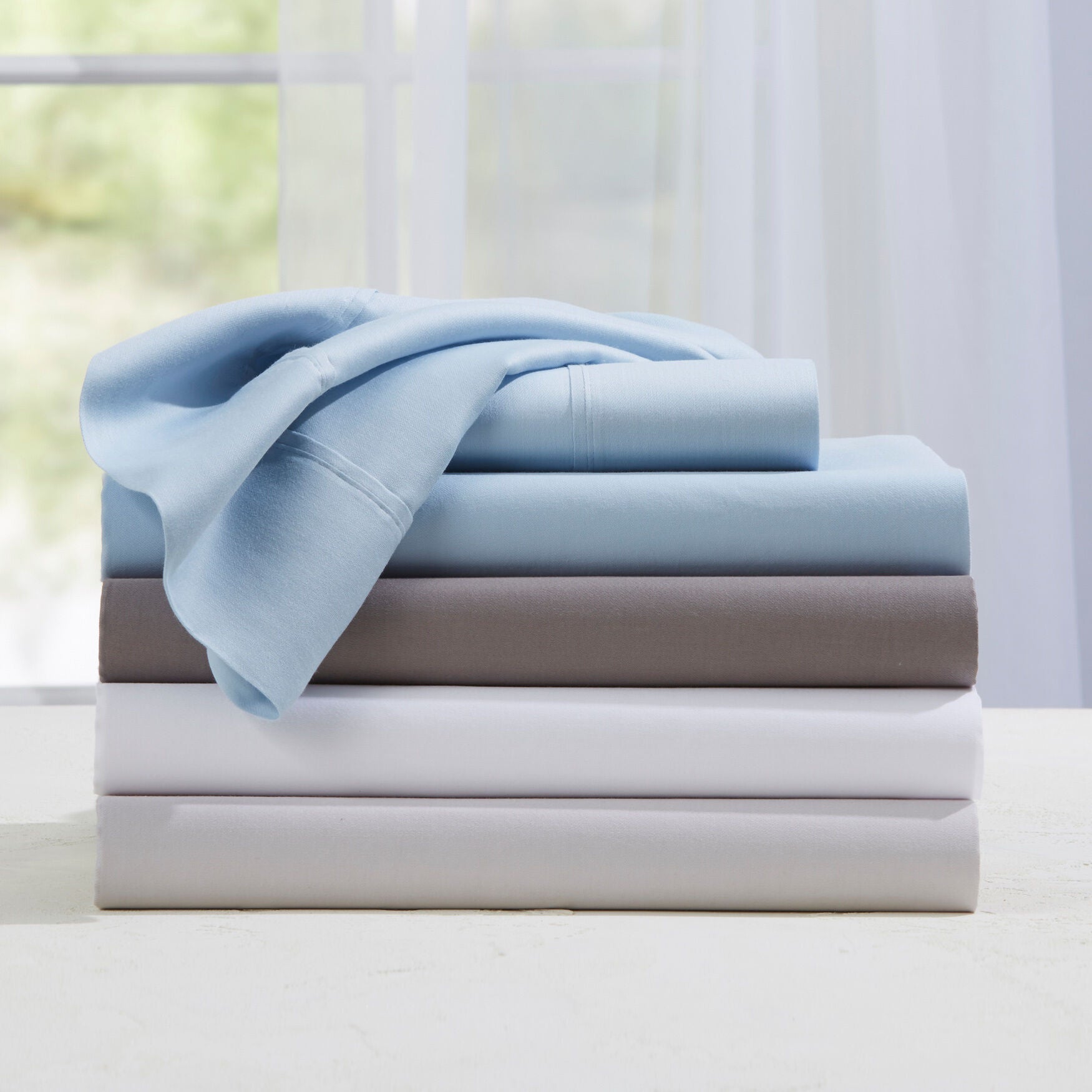 200 Thread Count 100% Percale Cotton Sheet, , on-hover image number 1