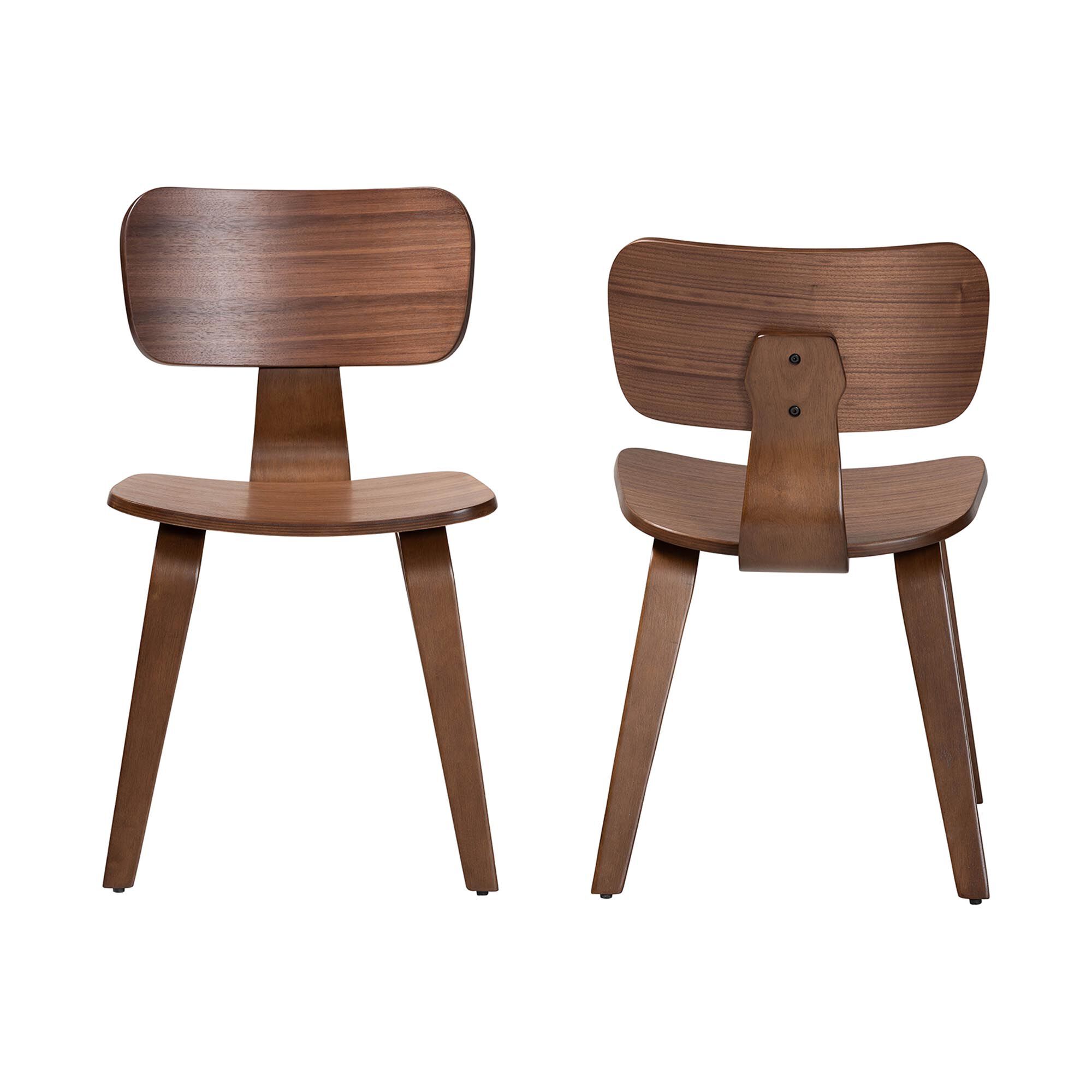 Billie Wood 2-Piece Dining Chair Set, BROWN, alternate image number 2