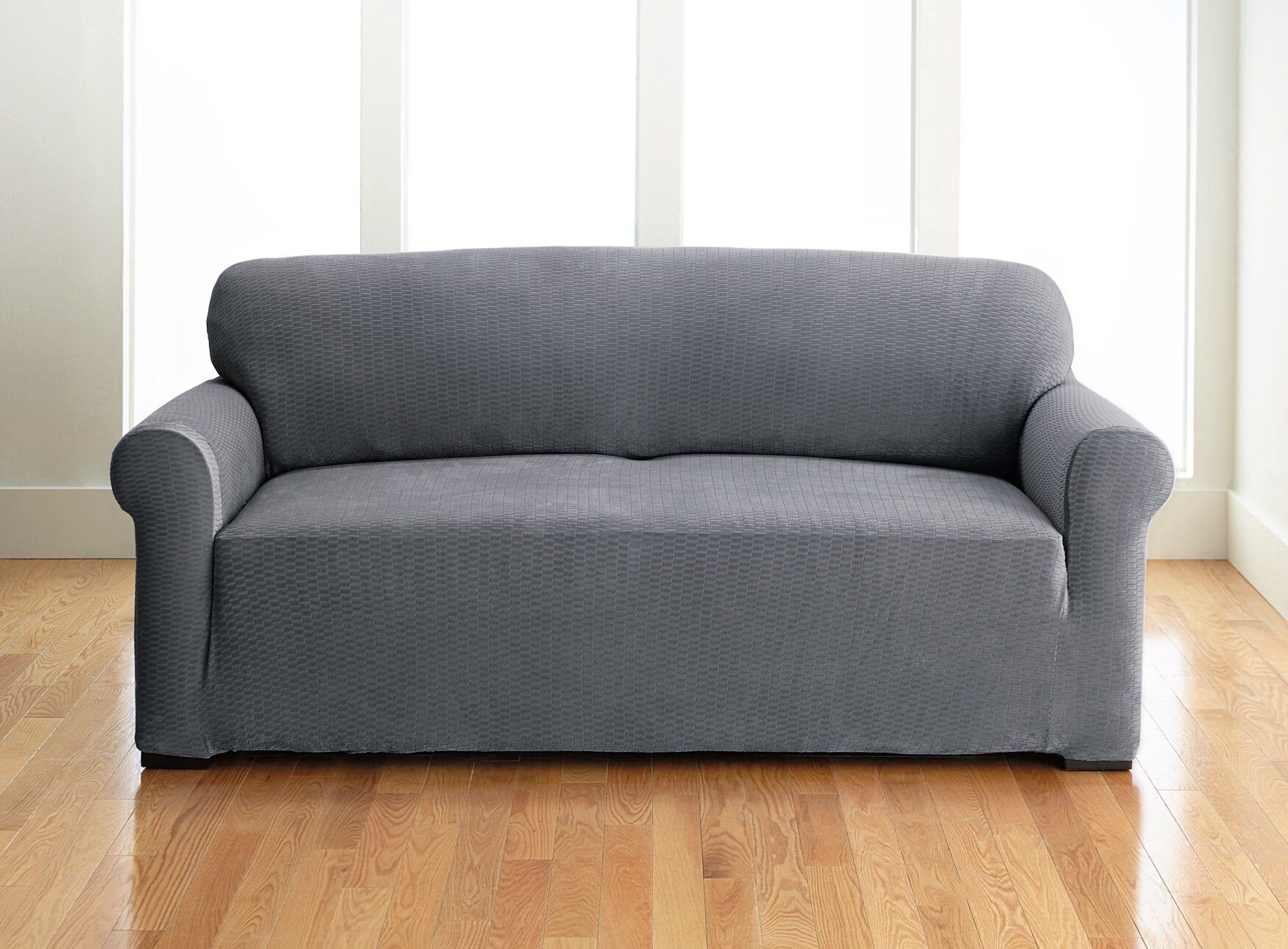 BH Studio Brighton Stretch Sofa Slipcover, CHARCOAL, hi-res image number 0