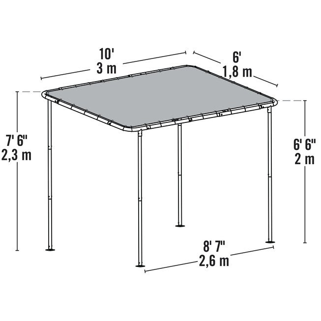 10x6 Solano Gazebo Canopy Tan Cover, , alternate image number 7