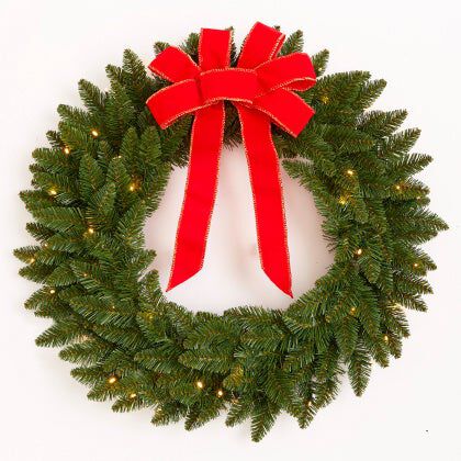 24" Pre-Lit Canadian Pine Arrow Tip Wreath