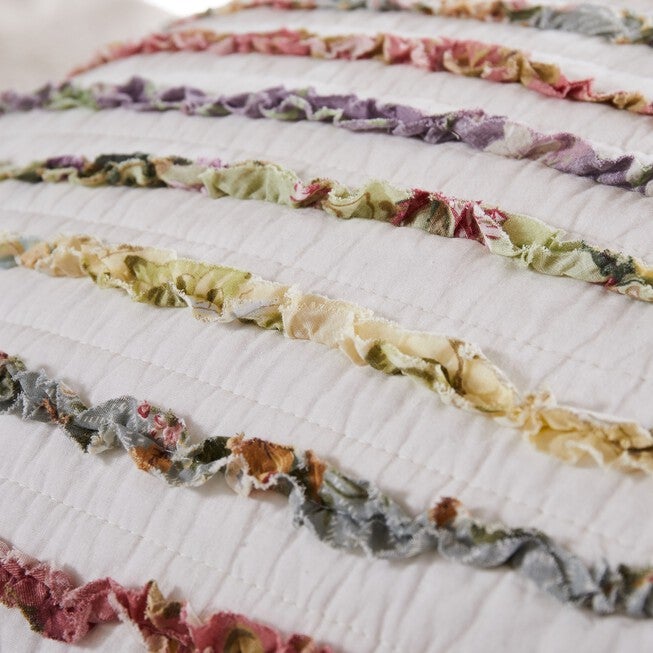 Bella Ruffle Quilted Throw Blanket, , alternate image number null
