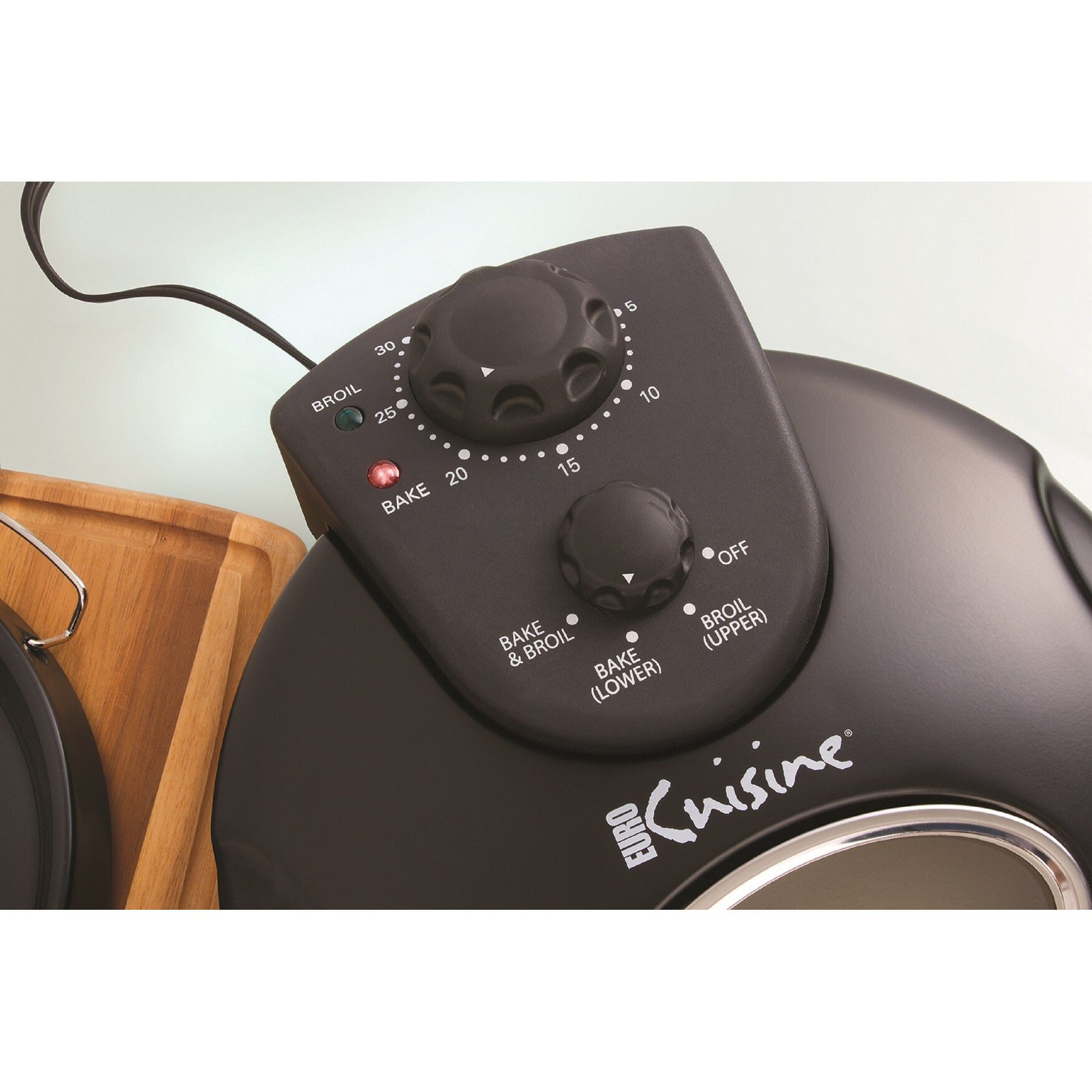 Euro Cuisine 12 inches Rotating Pizza Maker with Stone & Baking Pan, , on-hover image number 1