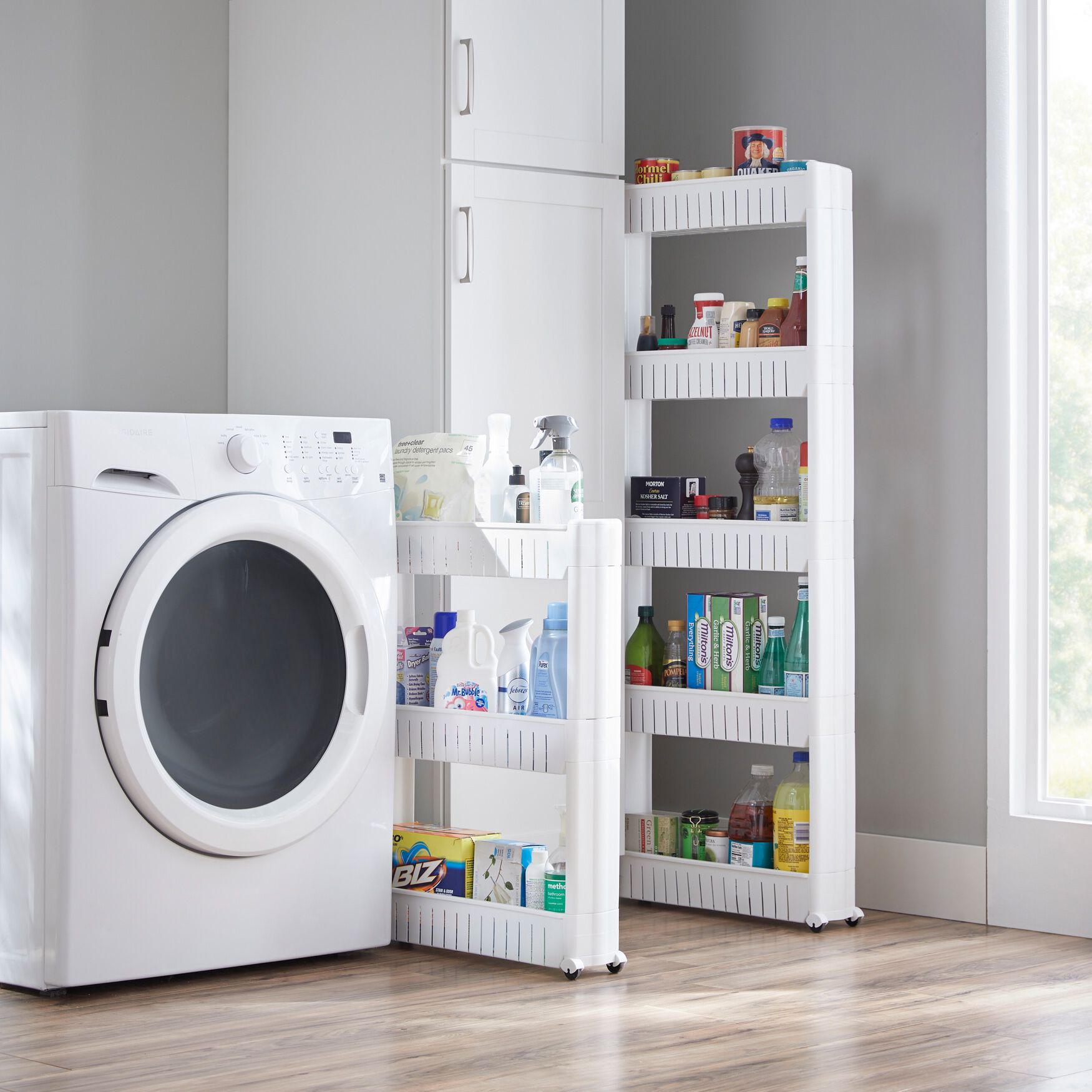 My Home&trade; Slim Slide-Out 5-Tier Pantry, WHITE, hi-res image number 0