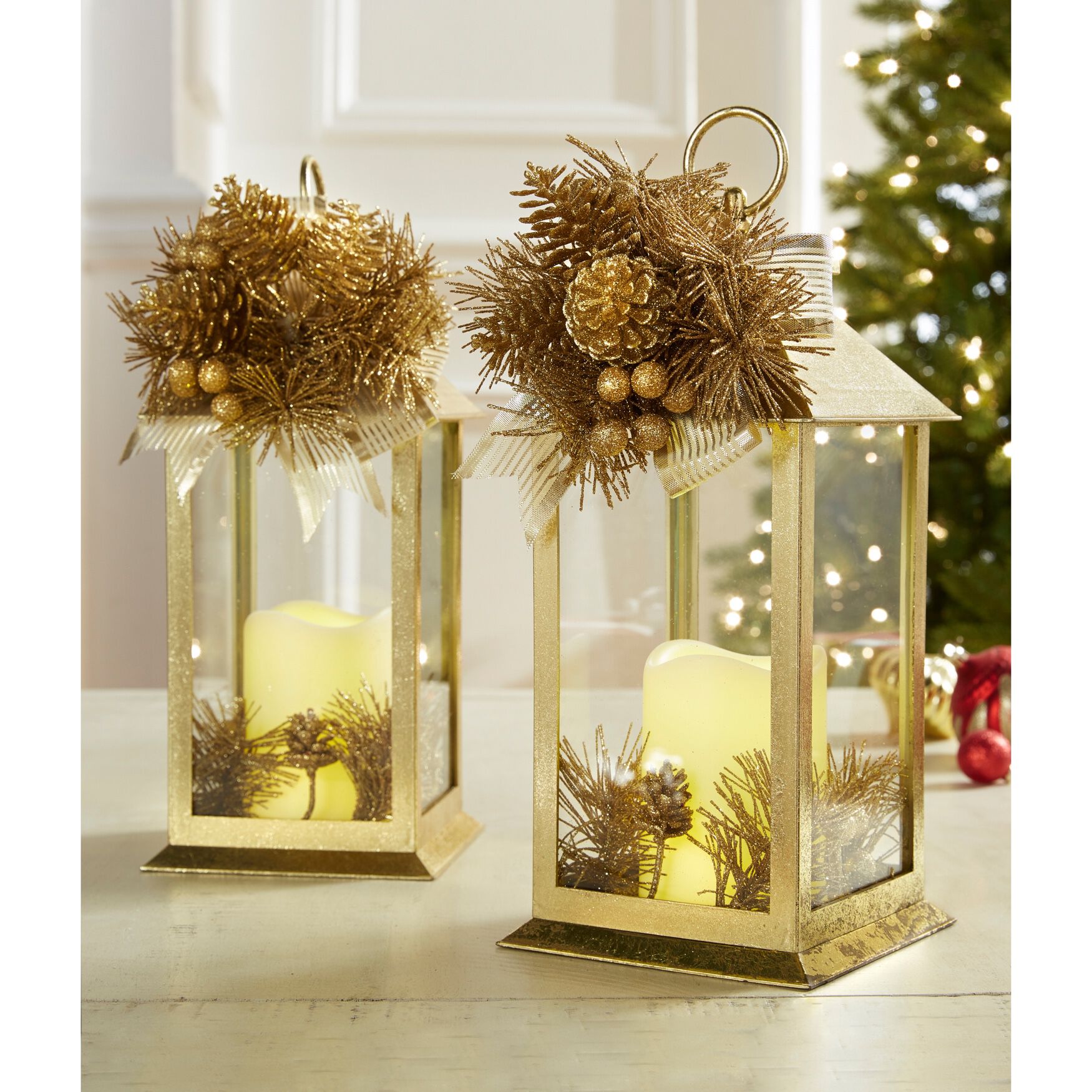 Goldtone Lantern, GOLD, hi-res image number 0