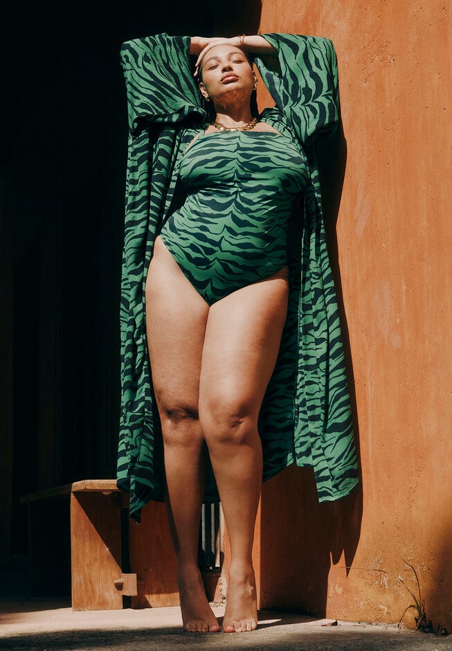 Kimono Cover-Up, GREEN ZEBRA, hi-res image number null