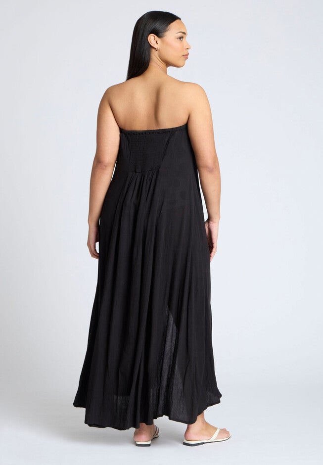 Tie Front Cover-Up, BLACK, alternate image number null