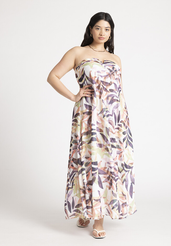 Strapless Cover Up Maxi Dress