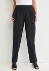 Stretch Knit Crepe Straight Leg Pants, , alternate image number null