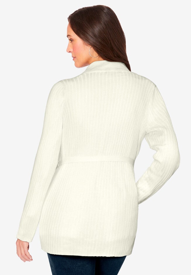 Button Down Rib Cardigan, , on-hover image number null