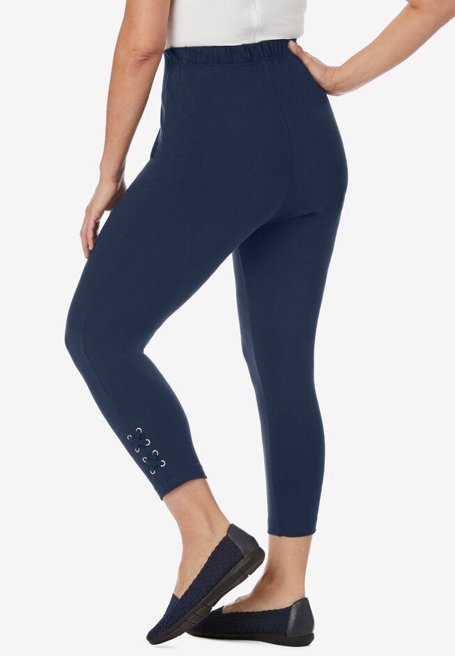 Lace Up Capri Legging, , on-hover image number 1