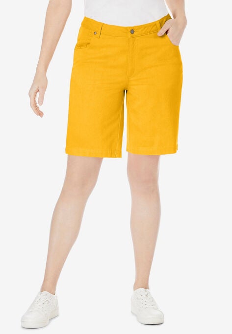 Denim Shorts, SUNSET YELLOW, hi-res image number null