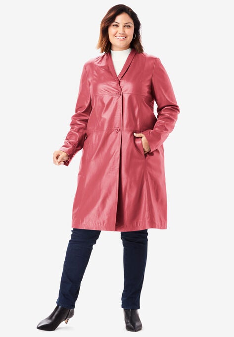 Leather Swing Coat, , alternate image number null