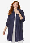 Eyelet Mega Shirt, NAVY, hi-res image number null