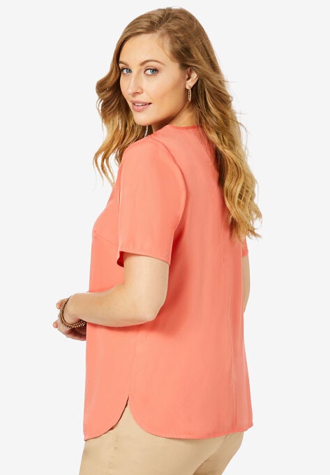 Short Sleeve Blouse, , alternate image number null