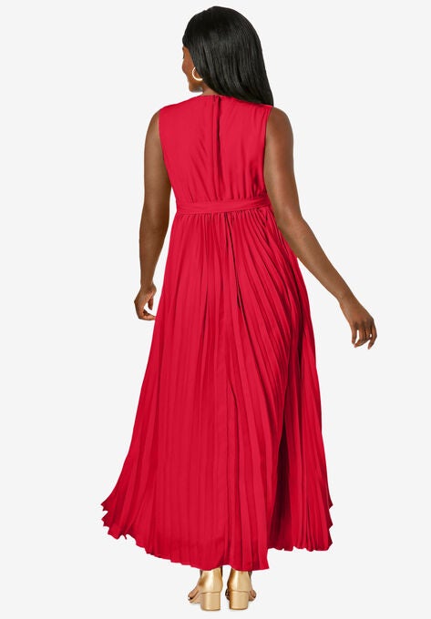 Pleated Maxi Dress, , on-hover image number null