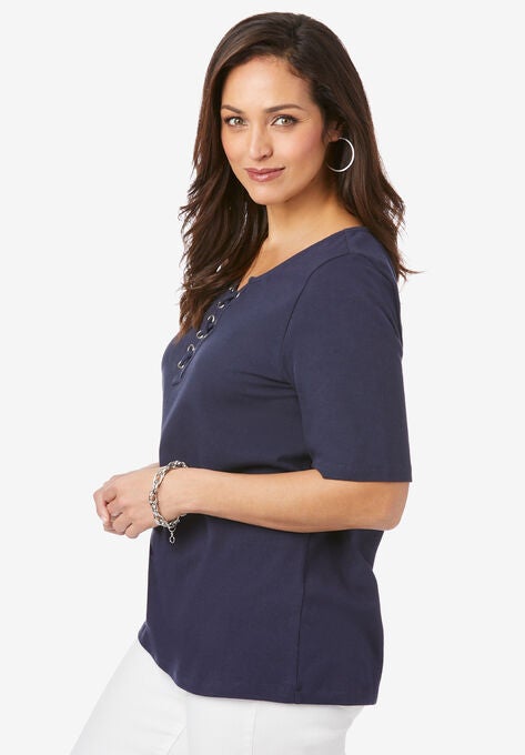 Lace Up Tee, , alternate image number null