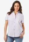 Poplin Blouse, VINTAGE LAVENDER SHADOW STRIPE, hi-res image number null