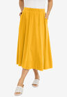 Soft Ease Midi Skirt, SUNSET YELLOW, hi-res image number null
