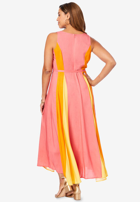 Colorblock Maxi Dress, , on-hover image number null