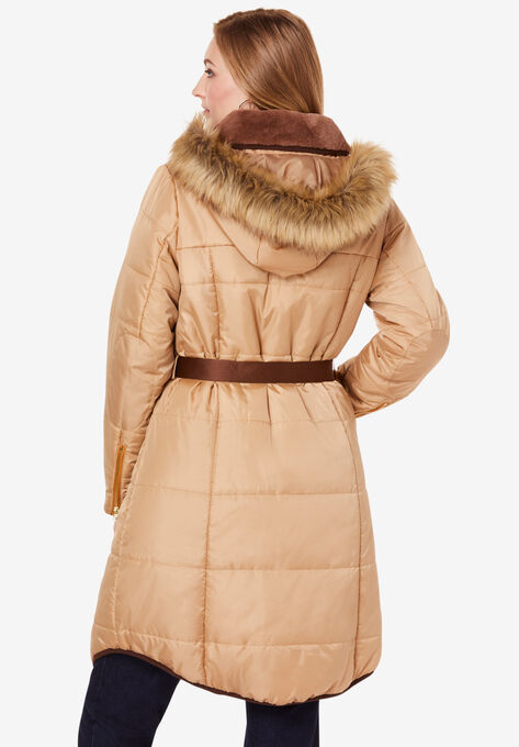 Belted Puffer Jacket, , on-hover image number null