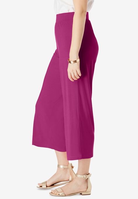 Everyday Knit Wide-Leg Crop Pant, , alternate image number null