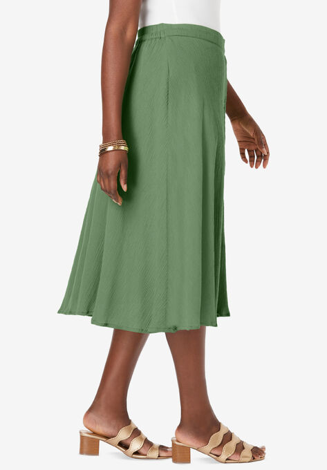 Button-Front Midi Skirt, , alternate image number null