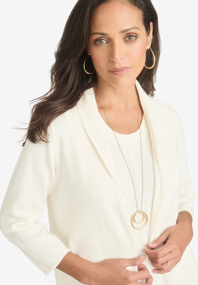2-Piece Sweater Jacket Dress, , alternate image number null