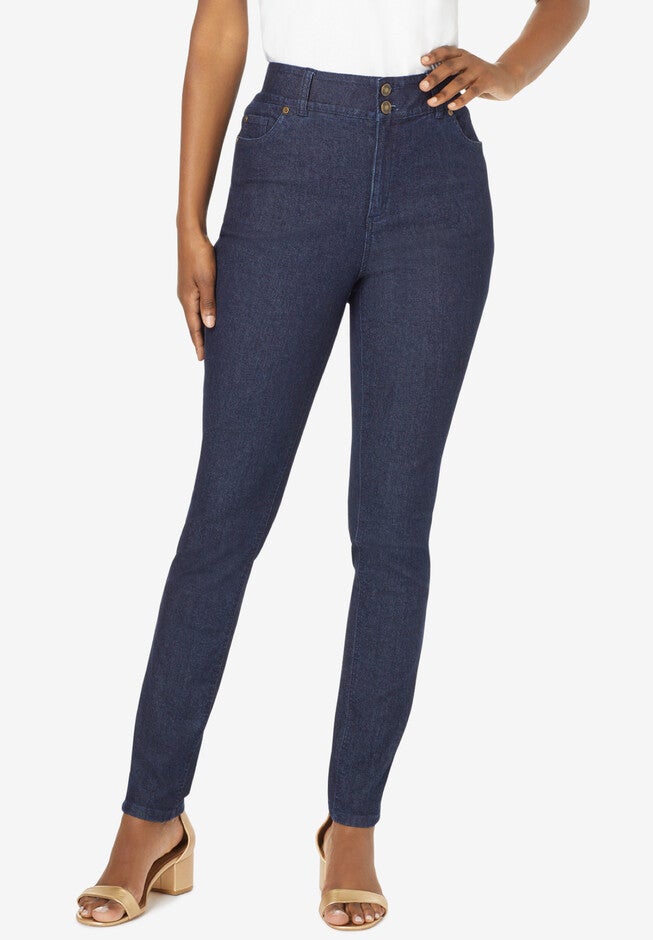 Tummy-Control Skinny Jeans, INDIGO, hi-res image number 0