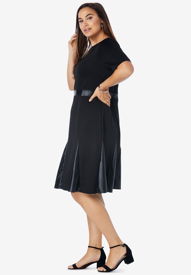 Ponte Fit & Flare Dress, , alternate image number 2