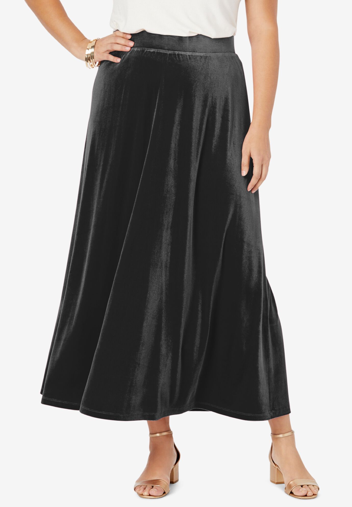 velour maxi skirt
