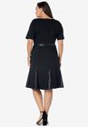 Ponte Fit & Flare Dress, , on-hover image number null