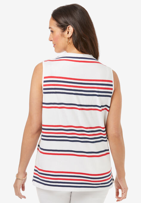 Button Neck Tank, , on-hover image number null