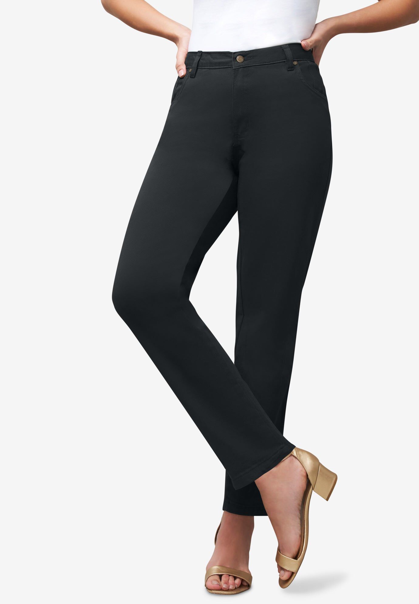 True Fit Stretch Denim Straight Leg Jean