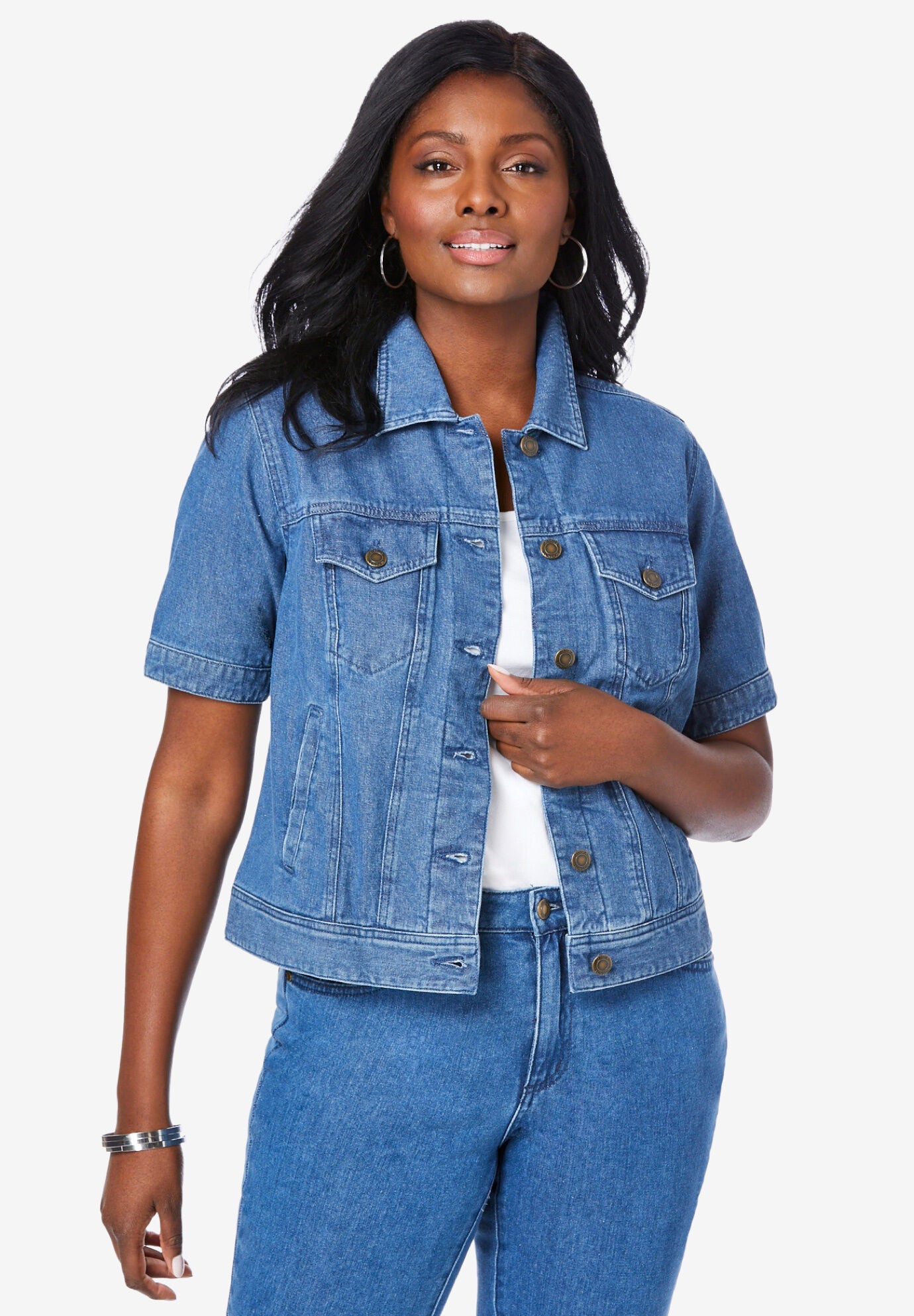 Short Sleeve Denim Jacket | Swimsuits For All