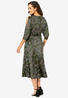 Slit Sleeve Knit Midi Dress, , on-hover image number null