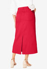 Classic Cotton Denim Long Skirt, , on-hover image number 1