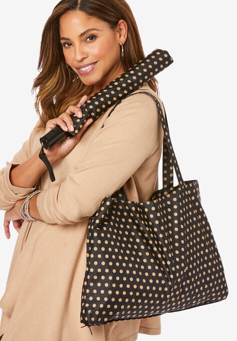 Umbrella & Tote Set, BLACK CAMEL DOT, hi-res image number null
