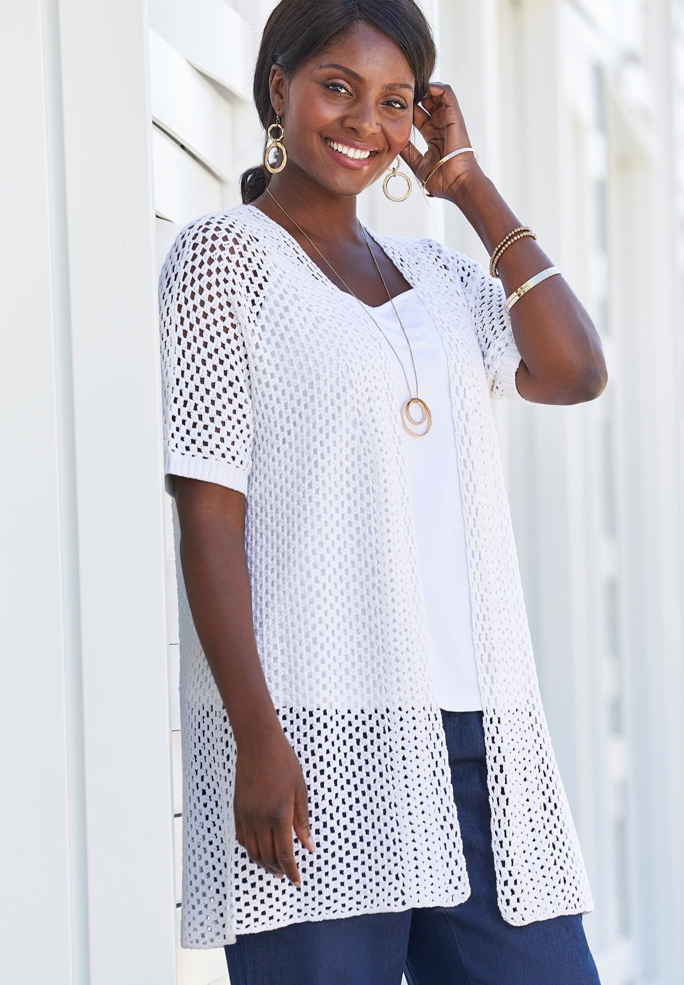 Crochet Long Cardigan