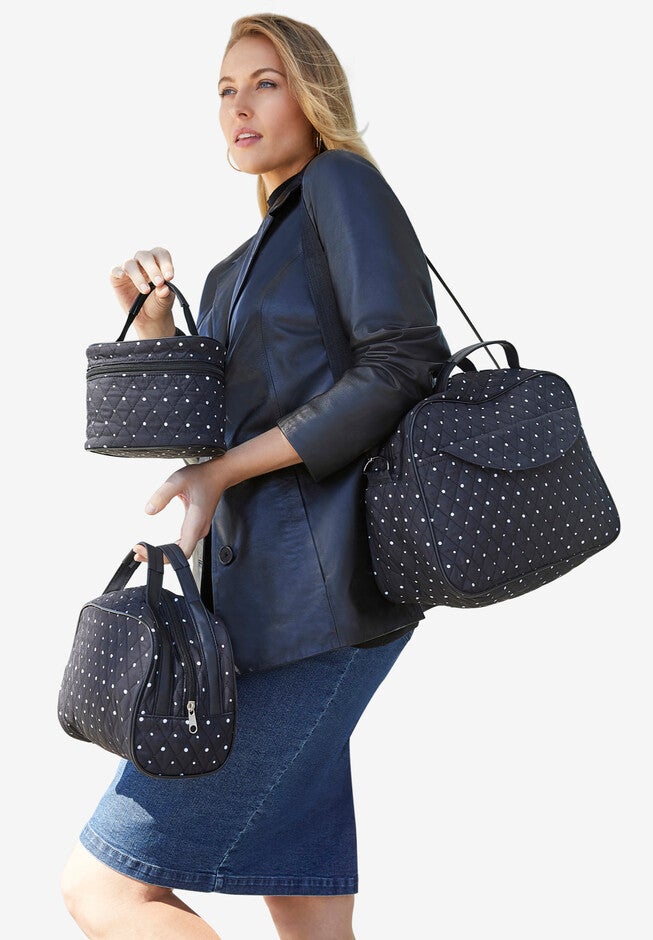 Three Piece Weekender Set, BLACK DOT, hi-res image number null
